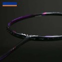 Flame Red and Dark Purple Offensive Badminton Racket