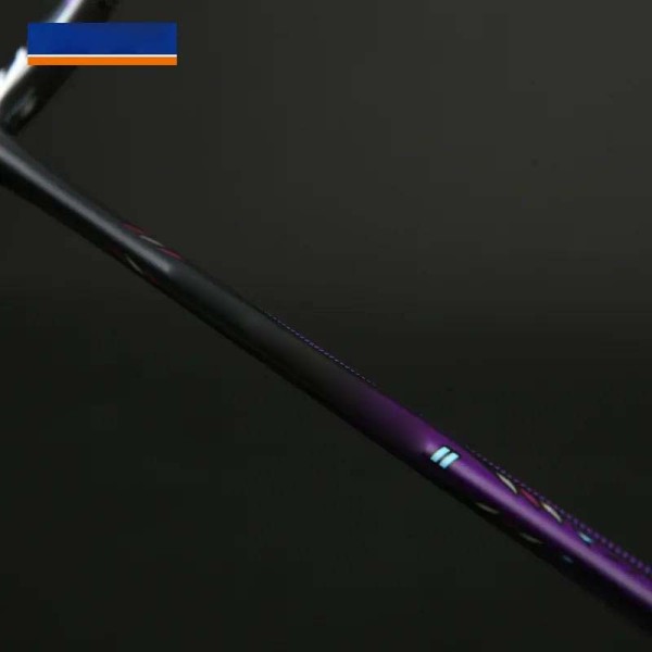 Flame Red and Dark Purple Offensive Badminton Racket